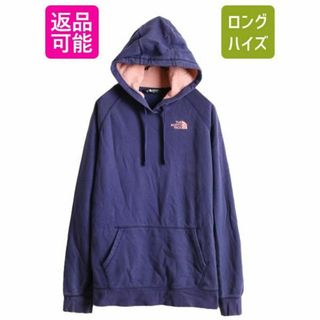 ザノースフェイス(THE NORTH FACE)のノースフェイス ロゴ刺繍 スウェット フード パーカー XL 2トーン 裏起毛(パーカー)