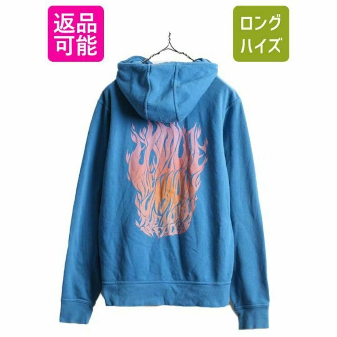 THE NORTH FACE(ザノースフェイス)のノースフェイス 両面 アート プリント スウェット パーカー M イラスト 青 メンズのトップス(パーカー)の商品写真