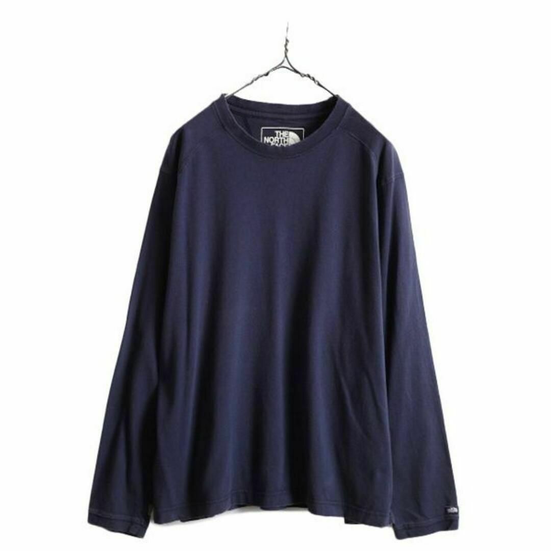 THE NORTH FACE(ザノースフェイス)のノースフェイス 長袖Tシャツ XL アウトドア ロンT 紺 無地 ロングスリーブ メンズのトップス(Tシャツ/カットソー(七分/長袖))の商品写真