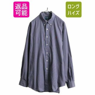 ラルフローレン(Ralph Lauren)の90s ラルフローレン チェック 長袖 ボタンダウン シャツ XL ポロ 総柄(シャツ)