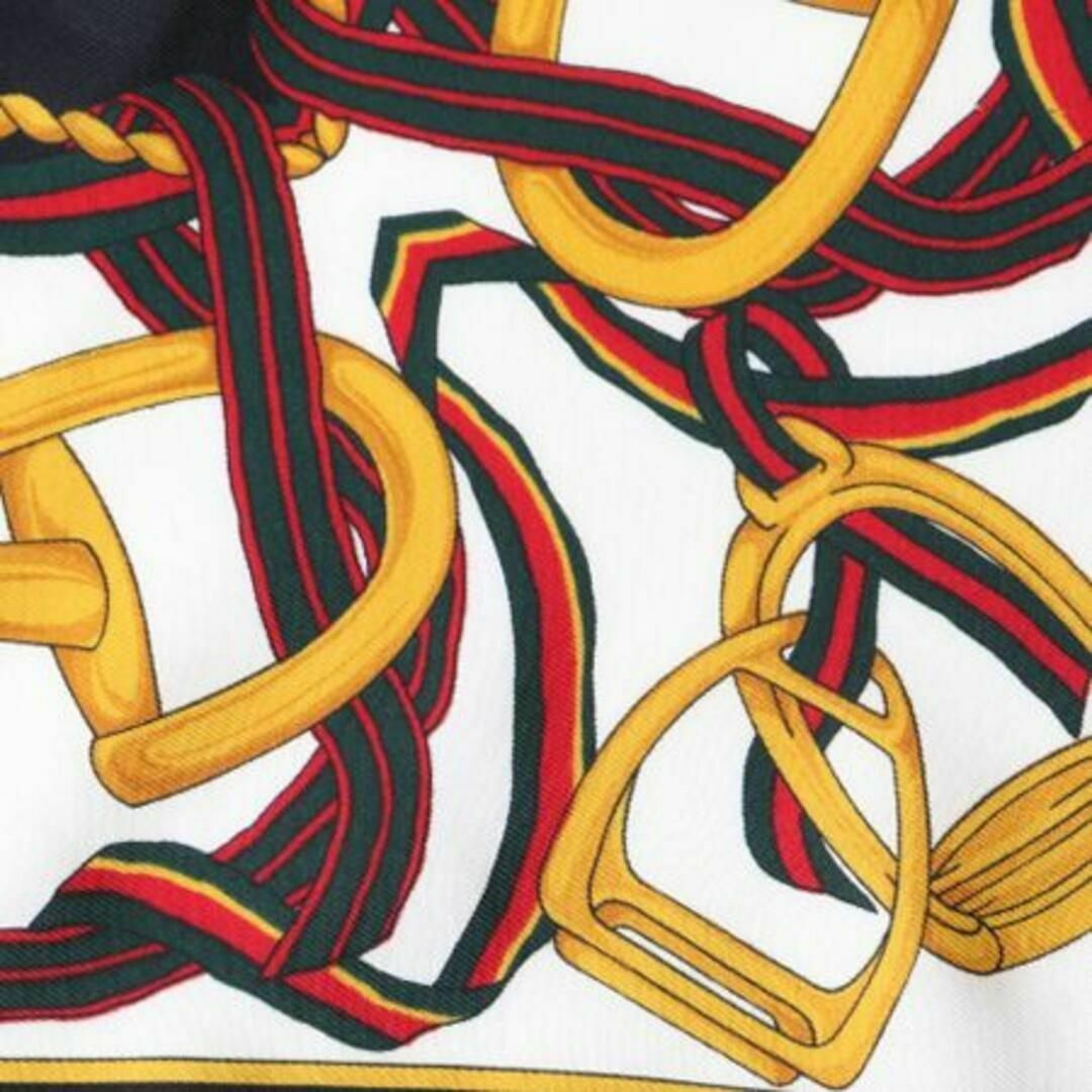 イタリア製 Tie Rack 総柄 大判 スカーフ ストール ビット 馬具柄 レディースのファッション小物(ストール/パシュミナ)の商品写真