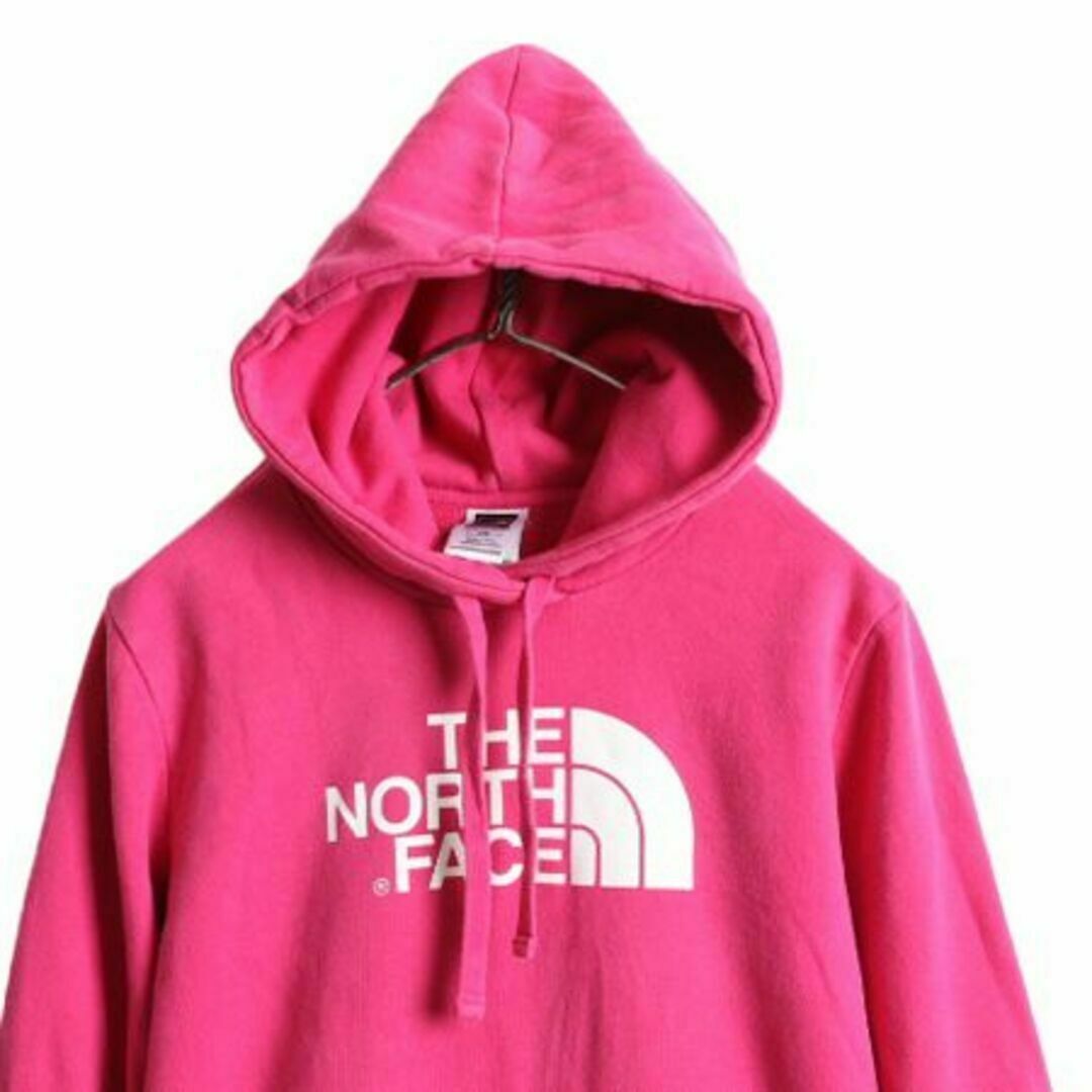 THE NORTH FACE(ザノースフェイス)のノースフェイス プリント スウェット パーカー M 裏起毛 プルオーバー ピンク レディースのトップス(パーカー)の商品写真