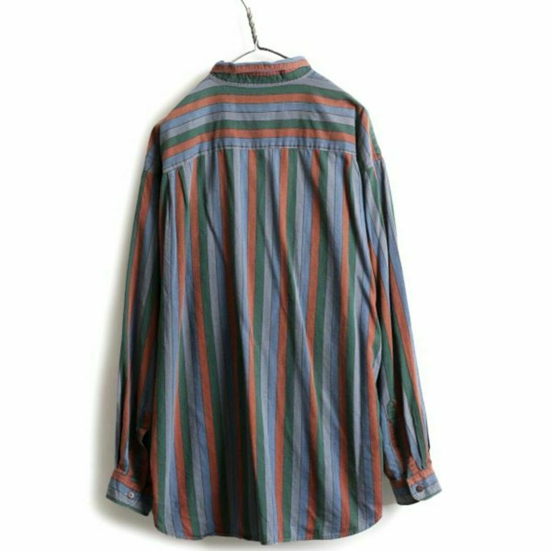 90s USA製 ドッカーズ ストライプ 長袖 ボタンダウン シャツ XL