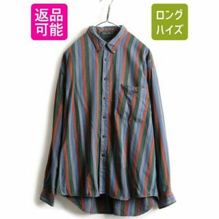 リーバイス(Levi's)の90s USA製 ドッカーズ ストライプ 長袖 ボタンダウン シャツ XL (シャツ)