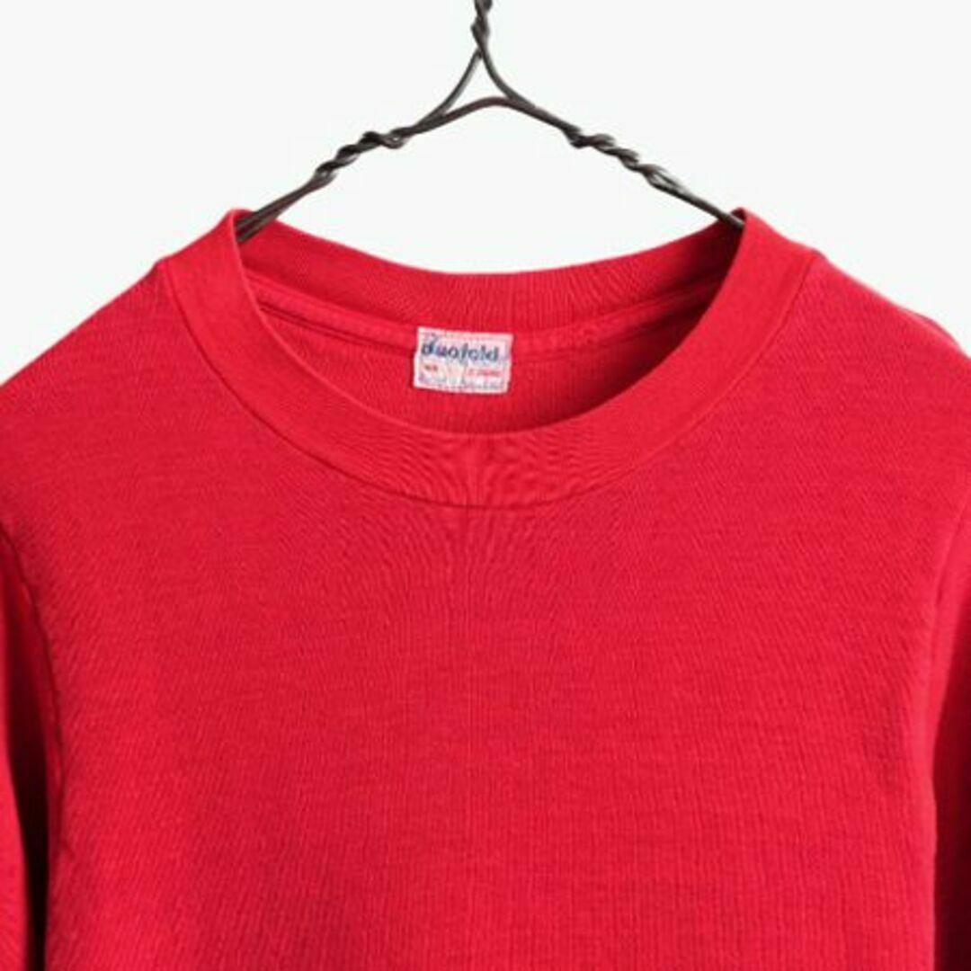 70s ヴィンテージ duofold 2レイヤー 長袖 Tシャツ S ロンT 赤の 70s ヴィンテージ duofold 2レイヤー 長袖 Tシャツ S ロンT 赤の