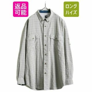 ザノースフェイス(THE NORTH FACE)のノースフェイス チェック 長袖 ボタンダウンシャツ L アウトドア ポケット付き(シャツ)