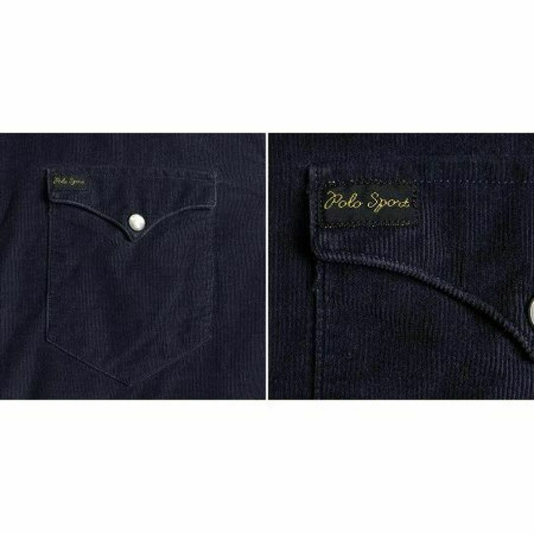 Ralph Lauren(ラルフローレン)の00s ポロスポーツ 細畝 コーデュロイ 長袖 ウエスタン シャツ 2XL 黒 メンズのトップス(シャツ)の商品写真