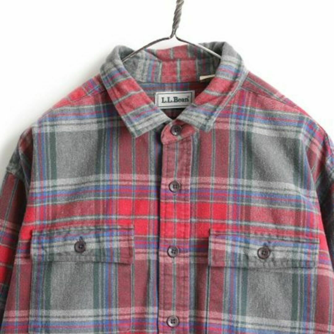 L.L.Bean - 90s LLビーン チェック シャモアクロス 長袖シャツ XL