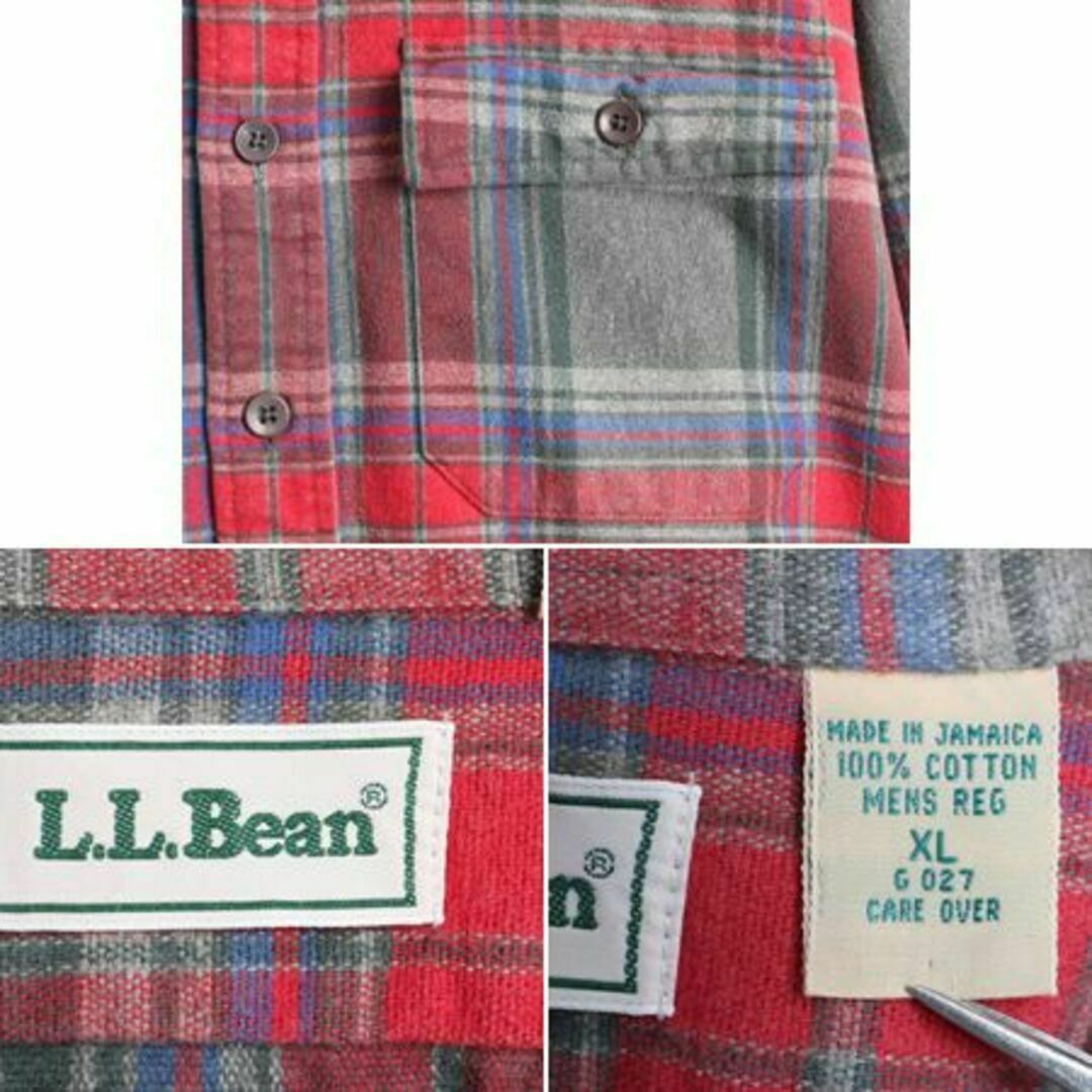 L.L.Bean - 90s LLビーン チェック シャモアクロス 長袖シャツ XL ...