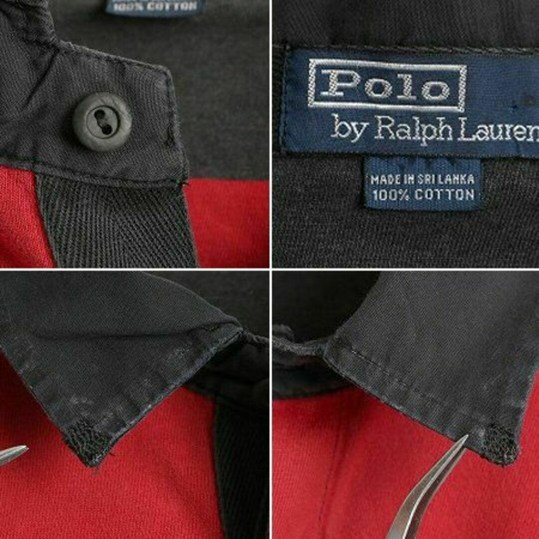 Ralph Lauren(ラルフローレン)の90s ポロ ラルフローレン ワイド ボーダー 長袖ラガーシャツ XL ラグビー メンズのトップス(シャツ)の商品写真