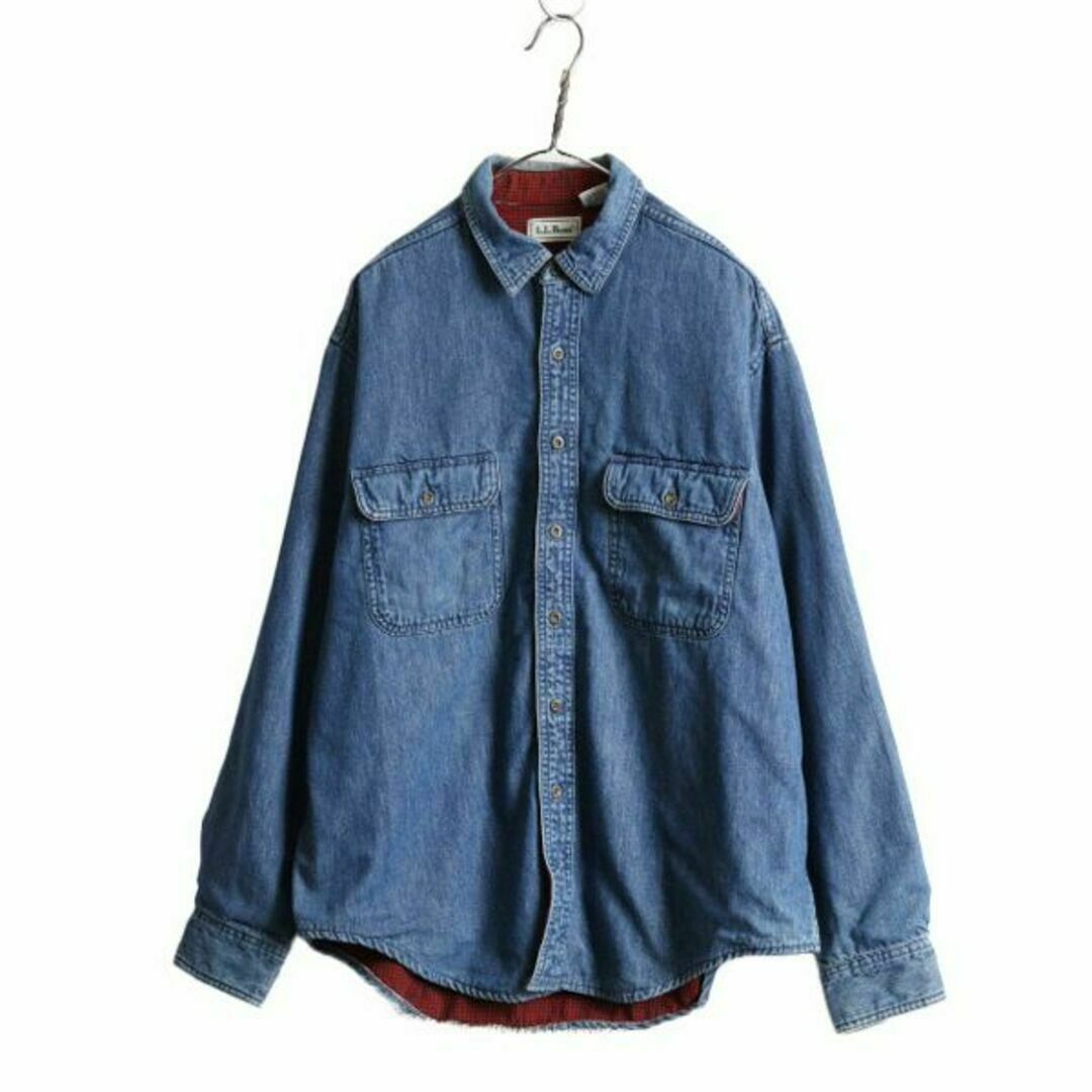 【日本産】 90s - L.L.Bean エルエルビーン ライナー フランネル チェック 男性用