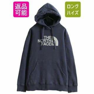 THE NORTH FACE ノースフェイス ワンポイントロゴ パーカー アウトドア フルジップ ネイビー (メンズ M)   O2530