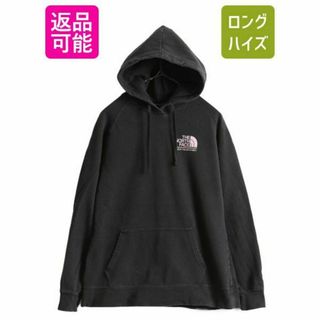 ザノースフェイス(THE NORTH FACE)のノースフェイス 両面 プリント スウェット フードパーカー L プルオーバー 黒(パーカー)