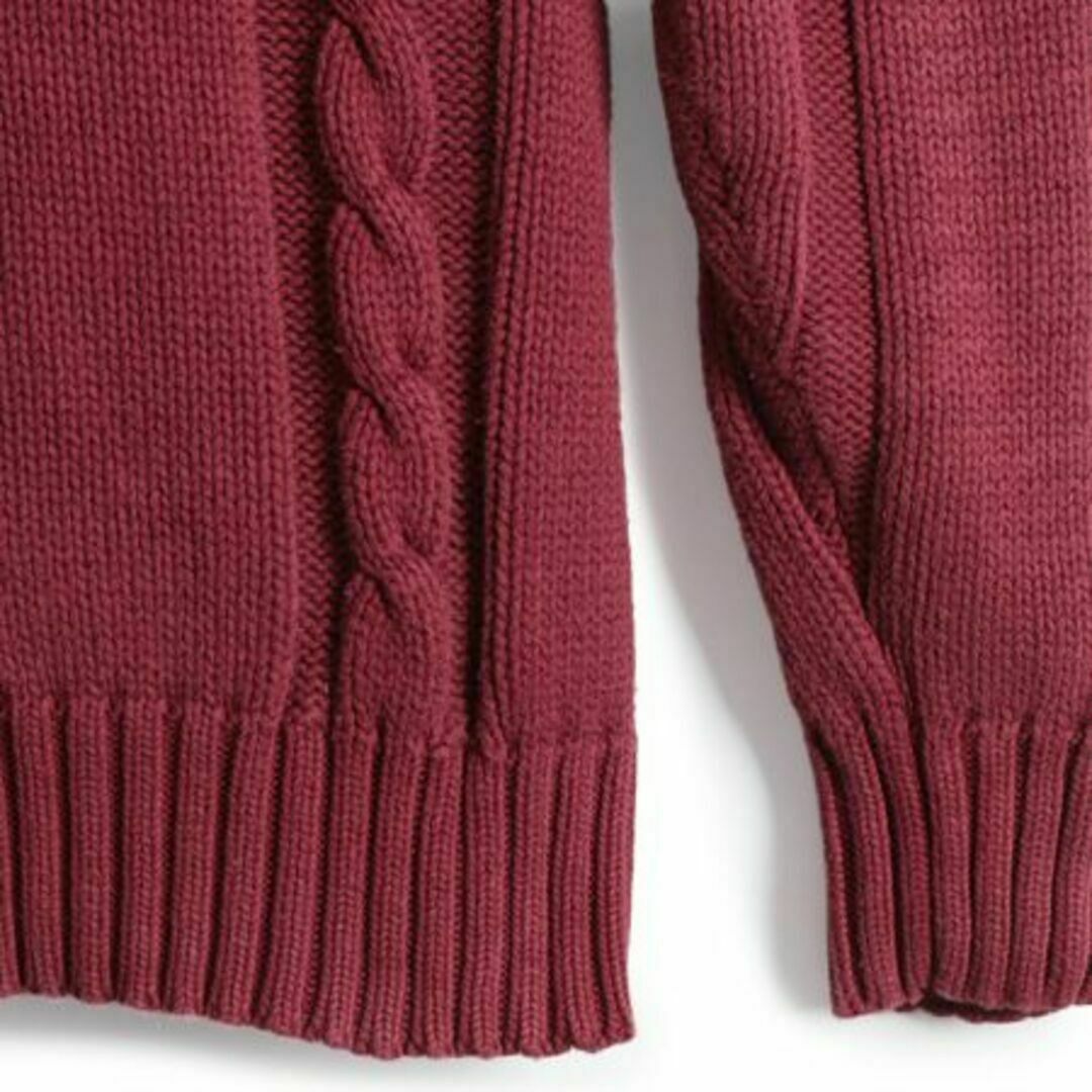 90s 旧タグ OLD GAP コットン チルデン ニット セーター XL 濃赤 90s 旧タグ OLD GAP コットン チルデン ニット セーター XL 濃赤