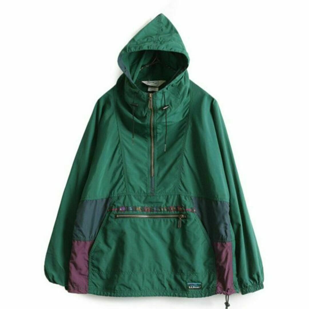 L.L.Bean - 90s LLビーン ハーフジップ ナイロン アノラック パーカー