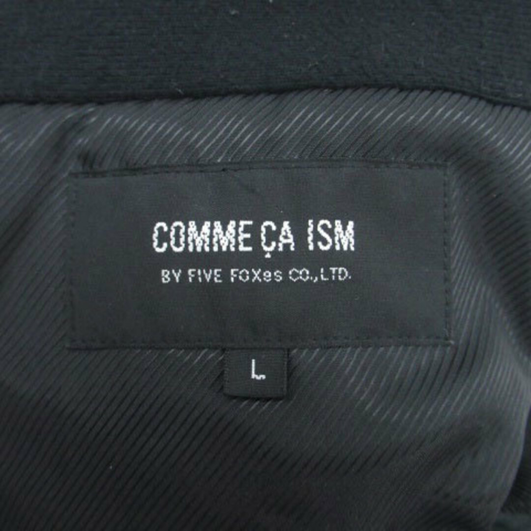 COMME CA ISM(コムサイズム)のコムサイズム トレンチコート ステンカラーコート ロング丈 ライナー付き L 黒 メンズのジャケット/アウター(トレンチコート)の商品写真