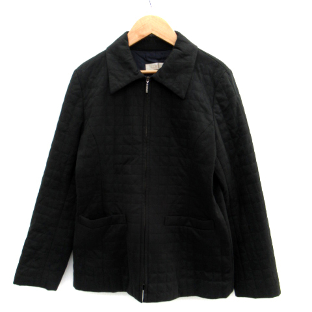CORDIER(コルディア)のコルディア キルティングジャケット ステンカラー ミドル丈 スエード調 40 黒 レディースのジャケット/アウター(その他)の商品写真