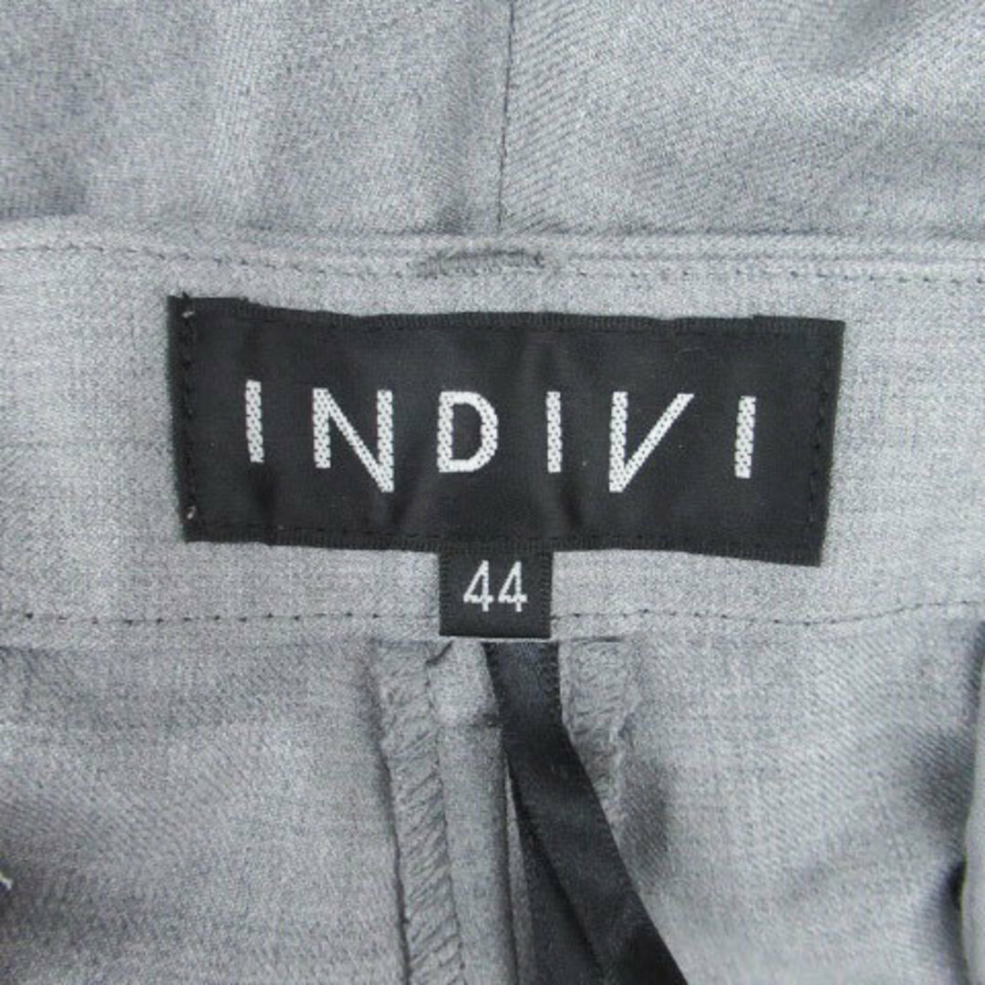 INDIVI(インディヴィ)のインディヴィ テーパードパンツ アンクル ウール混 大きいサイズ 44 グレー レディースのパンツ(その他)の商品写真