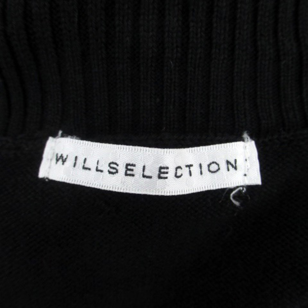 WILLSELECTION(ウィルセレクション)のウィルセレクション ニット カットソー タートルネック 長袖 無地 M 黒 レディースのトップス(ニット/セーター)の商品写真