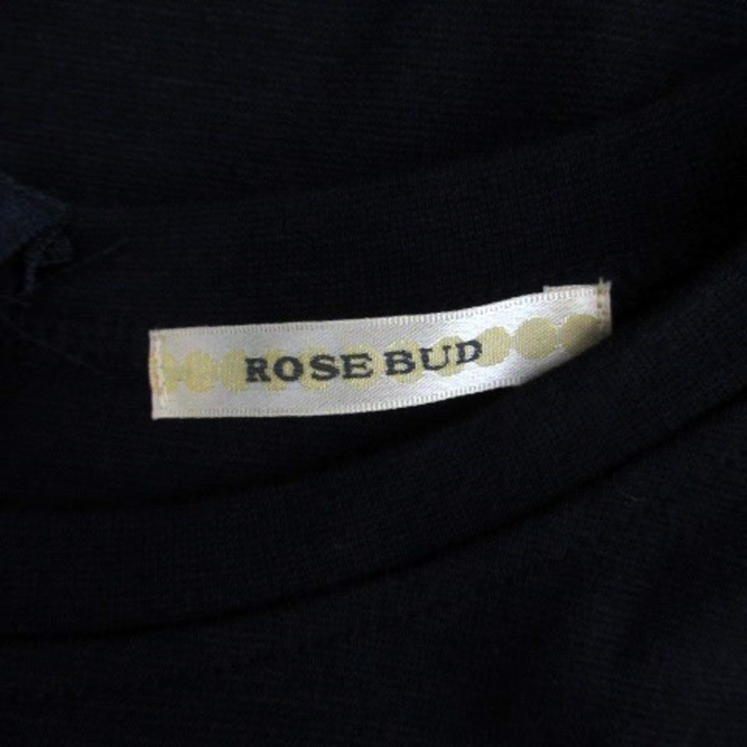 ROSE BUD(ローズバッド)のローズバッド カットソー ラウンドネック 長袖 フリル Ｆ 紺 ネイビー レディースのトップス(カットソー(長袖/七分))の商品写真