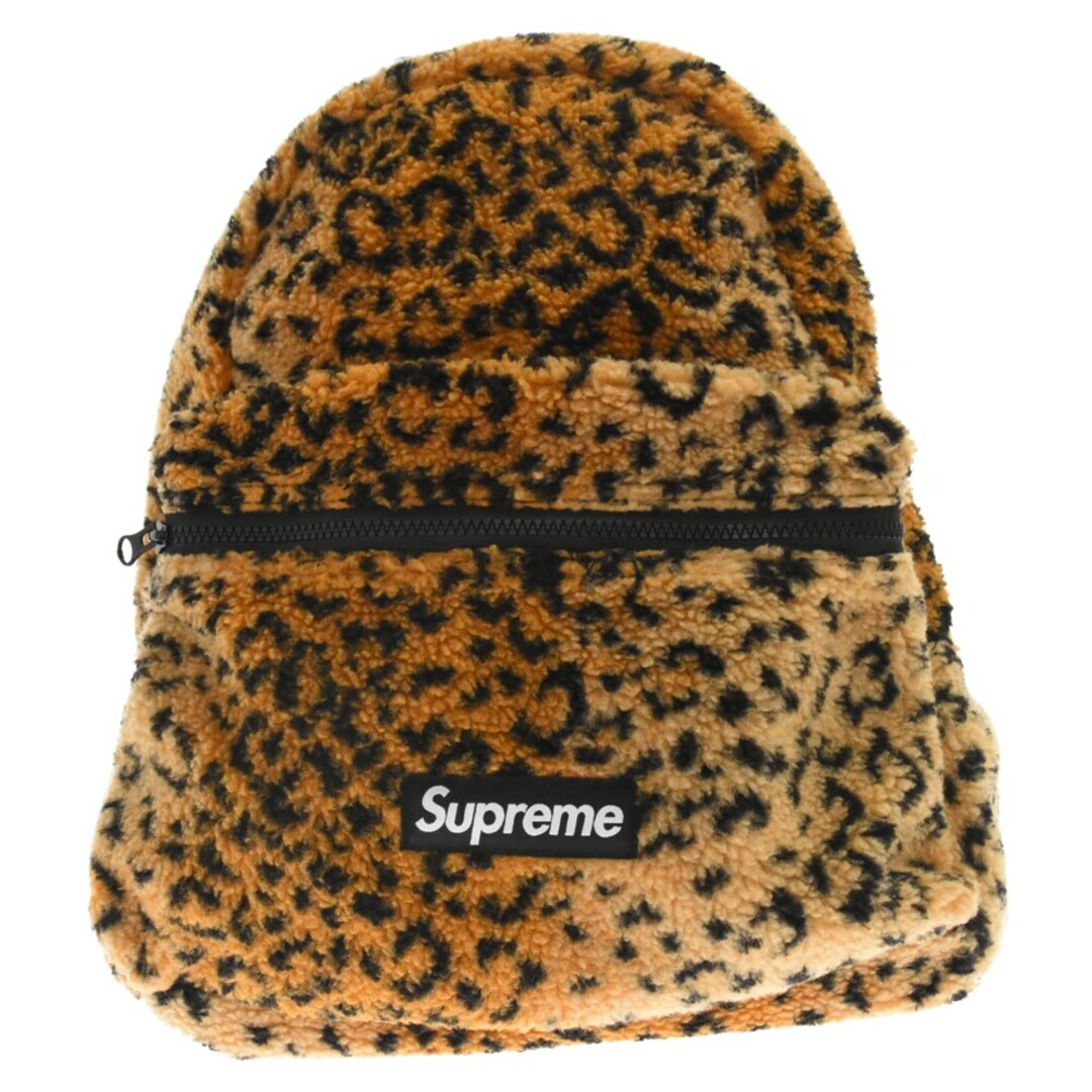 SUPREME シュプリーム 17AW Leopard Fleece Backpack レオパードフリースバックパック ベージュ