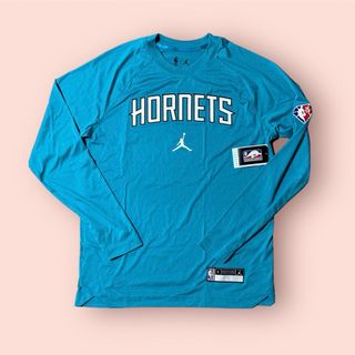 ジョーダン(Jordan Brand（NIKE）)のジョーダンシャーロットホーネッツNBAウォームアップロングtシャツ選手支給品(バスケットボール)