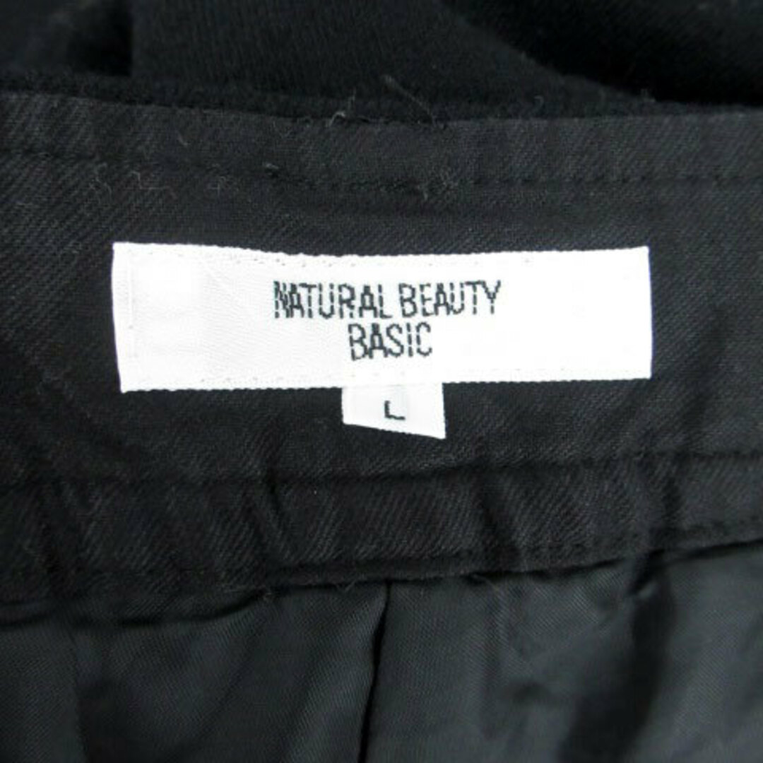 NATURAL BEAUTY BASIC(ナチュラルビューティーベーシック)のナチュラルビューティーベーシック テーパードパンツ 七分丈 ウール L 黒 レディースのパンツ(その他)の商品写真