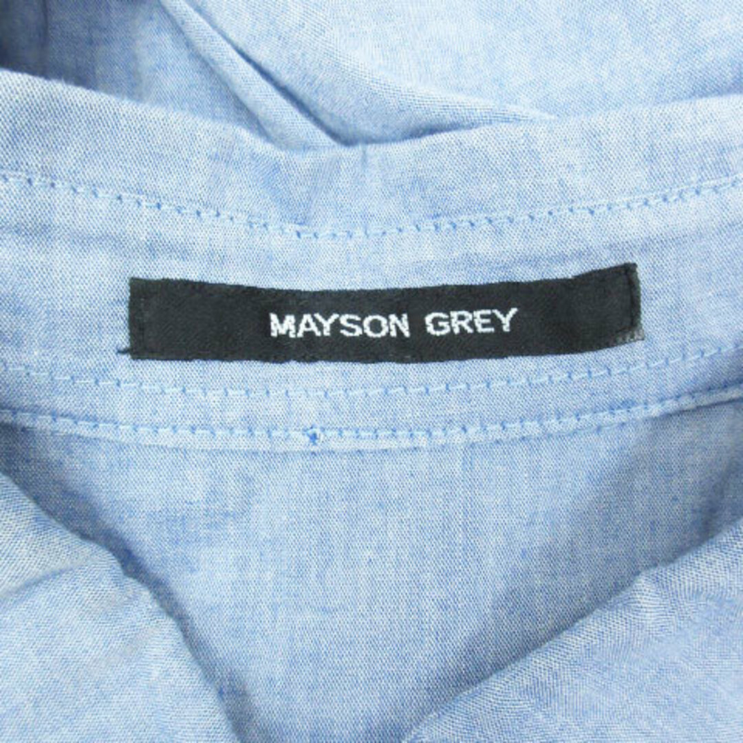 MAYSON GREY(メイソングレイ)のメイソングレイ シャツ ブラウス 長袖 総柄 2 青 ブルー /FF37 レディースのトップス(シャツ/ブラウス(長袖/七分))の商品写真