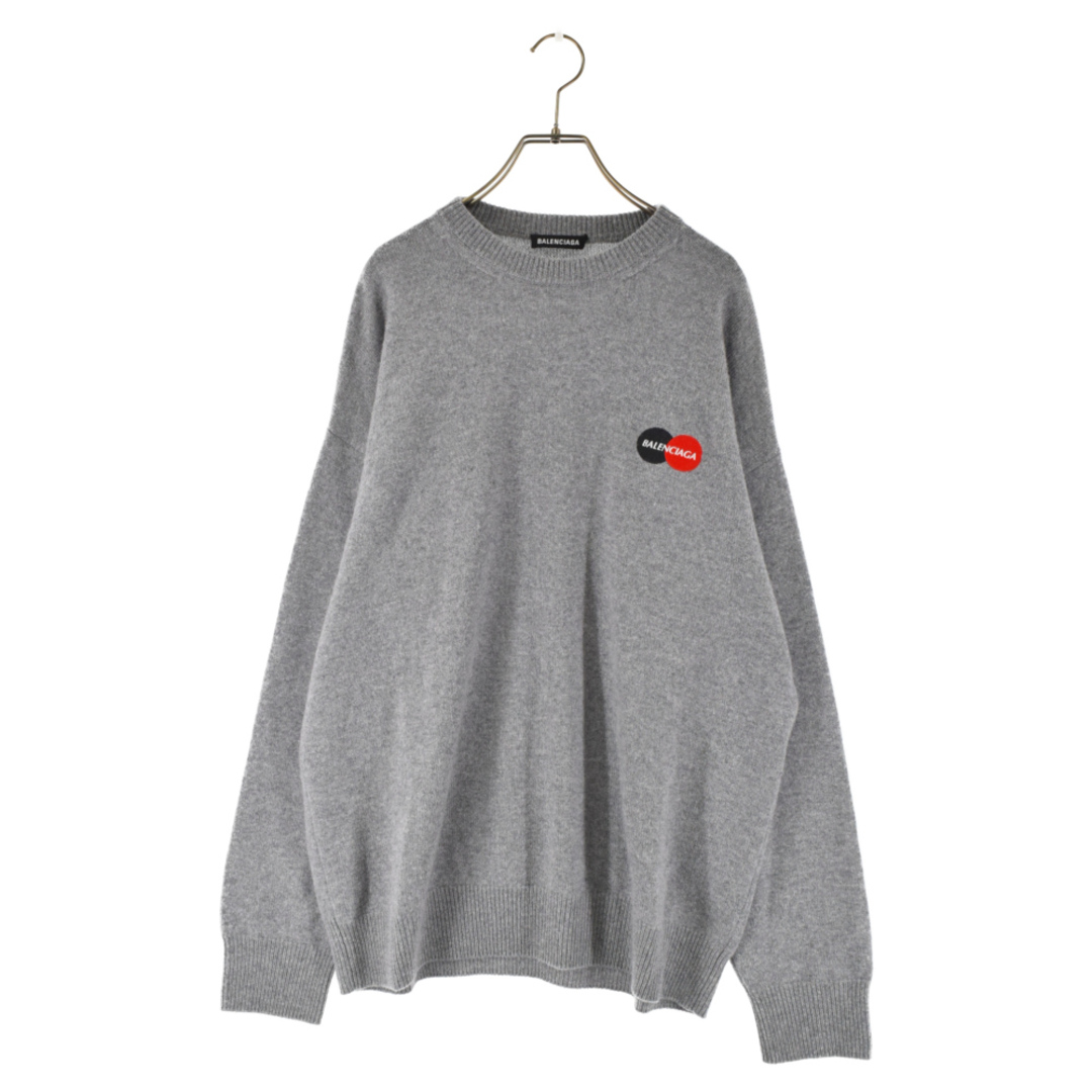 BALENCIAGA バレンシアガ uniform logo crewneck knit ユニフォームロゴ クルーネック 長袖ニット 長袖セーター グレー