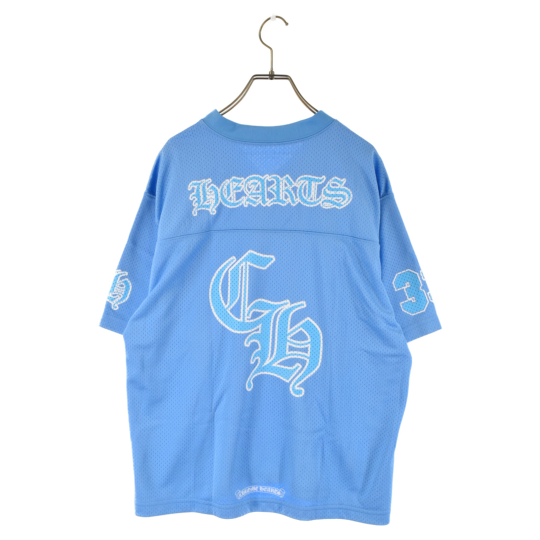CHROME HEARTS クロムハーツ MESH WARM UP JERSEY TEE ロゴナンバリングプリント メッシュ 半袖Tシャツ カットソー ブルー