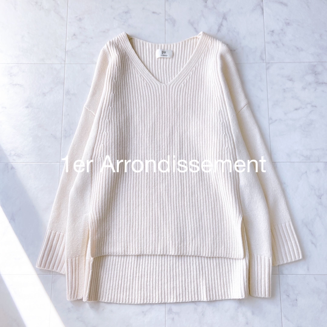 1er Arrondissement ウールカシミヤVネックニット　プルオーバー