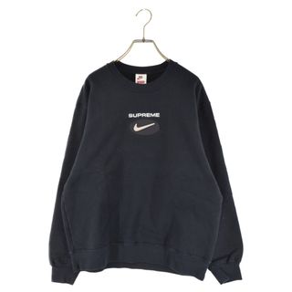 SUPREME シュプリーム 16SS Panelled Crewneck パネルロゴプリント クルーネックスウェット ホワイト/グリーン/レッド