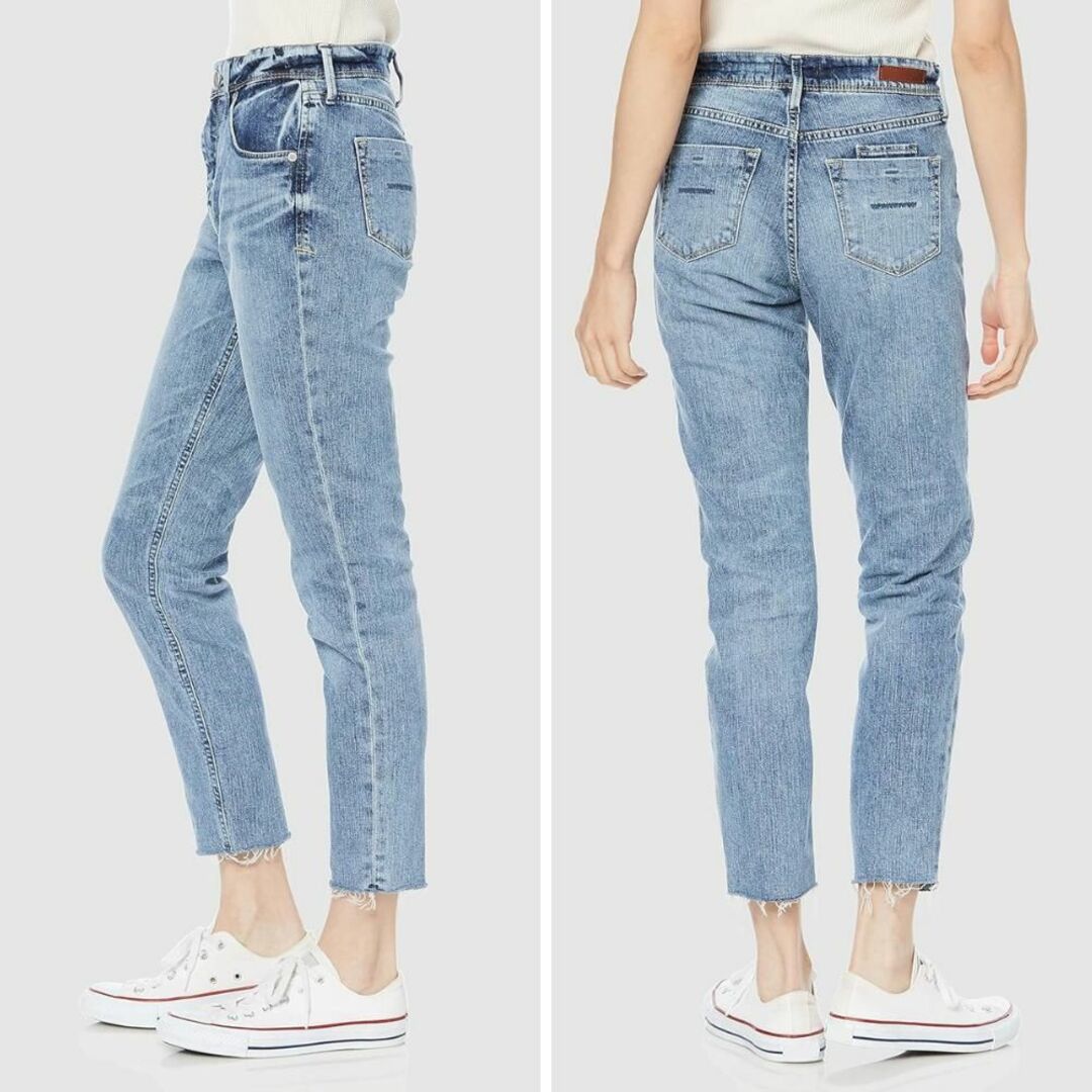 新品✨ヤヌーク ルース カットオフ ストレッチ スリムテーパードデニム