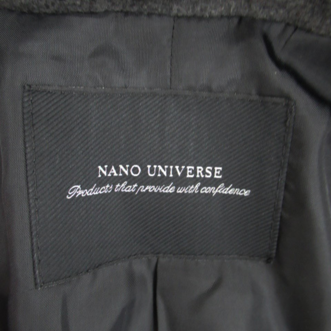 nano・universe(ナノユニバース)のナノユニバース チェスターコート ロング丈 ウール混 M ダークグレー レディースのジャケット/アウター(その他)の商品写真