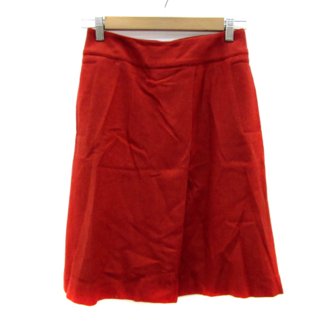 other(アザー)のハリスグレース フレアスカート ひざ丈 無地 ウール 34 赤 レッド レディースのスカート(ひざ丈スカート)の商品写真