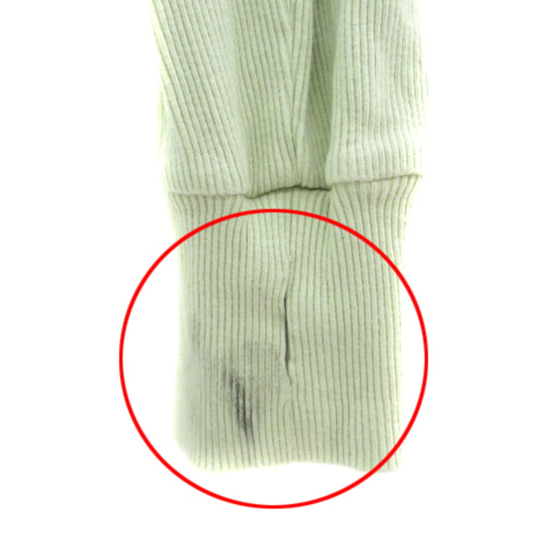mystic(ミスティック)のミスティック カットソー ハイネック 長袖 指穴 オーバーサイズ F 黄緑 レディースのトップス(カットソー(長袖/七分))の商品写真