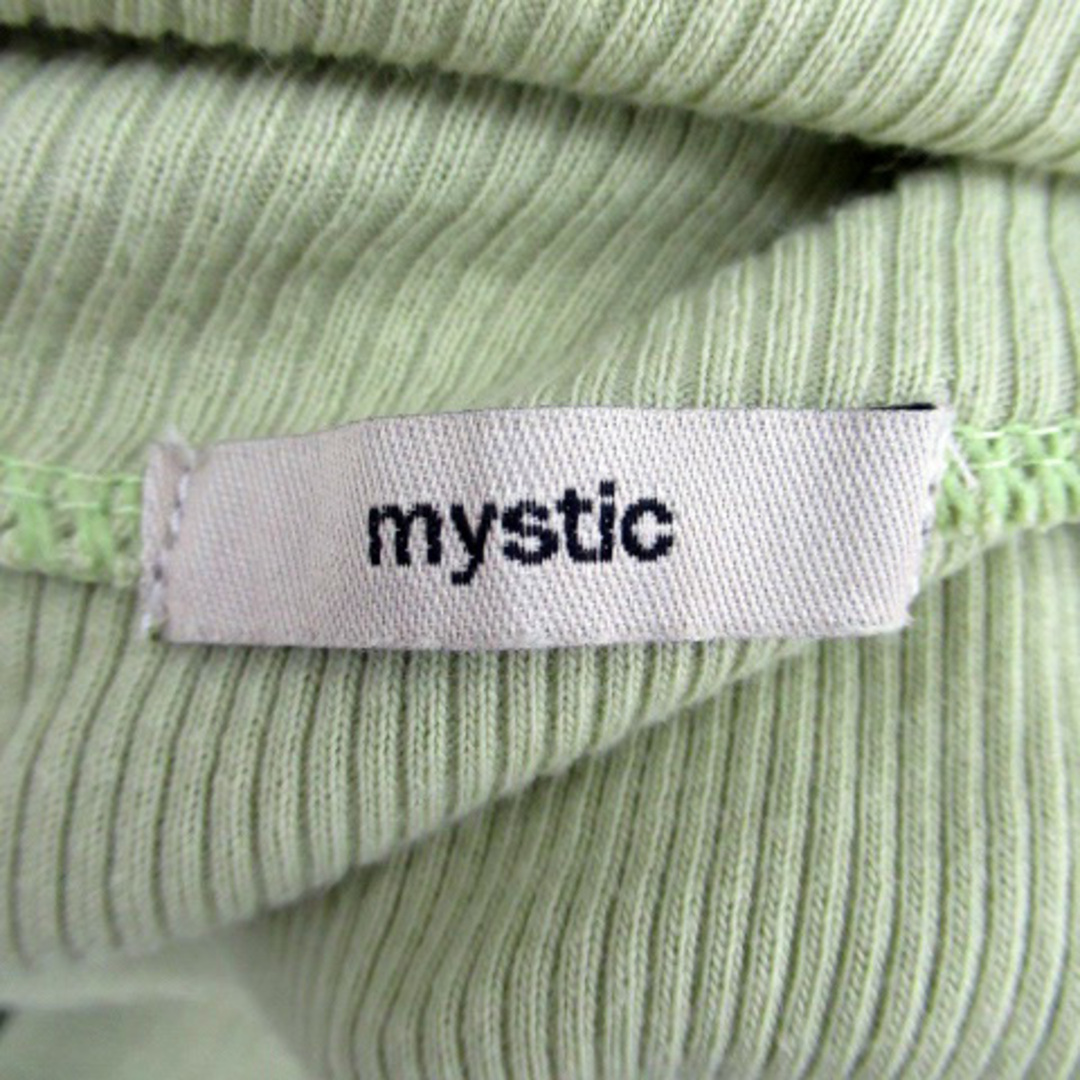 mystic(ミスティック)のミスティック カットソー ハイネック 長袖 指穴 オーバーサイズ F 黄緑 レディースのトップス(カットソー(長袖/七分))の商品写真