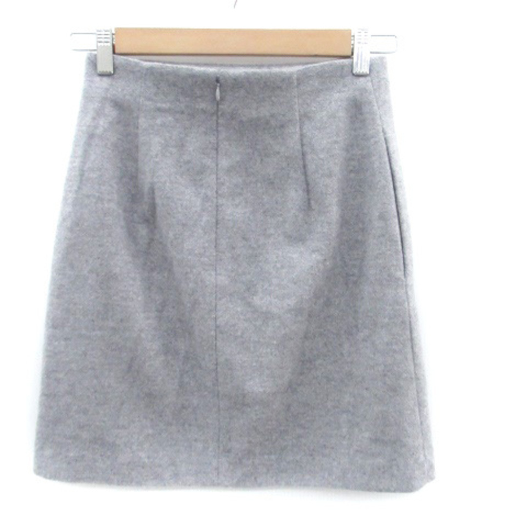 M-premier(エムプルミエ)のエムプルミエ M-Premier フレアスカート ミニ丈 ウール 34 グレー レディースのスカート(ひざ丈スカート)の商品写真