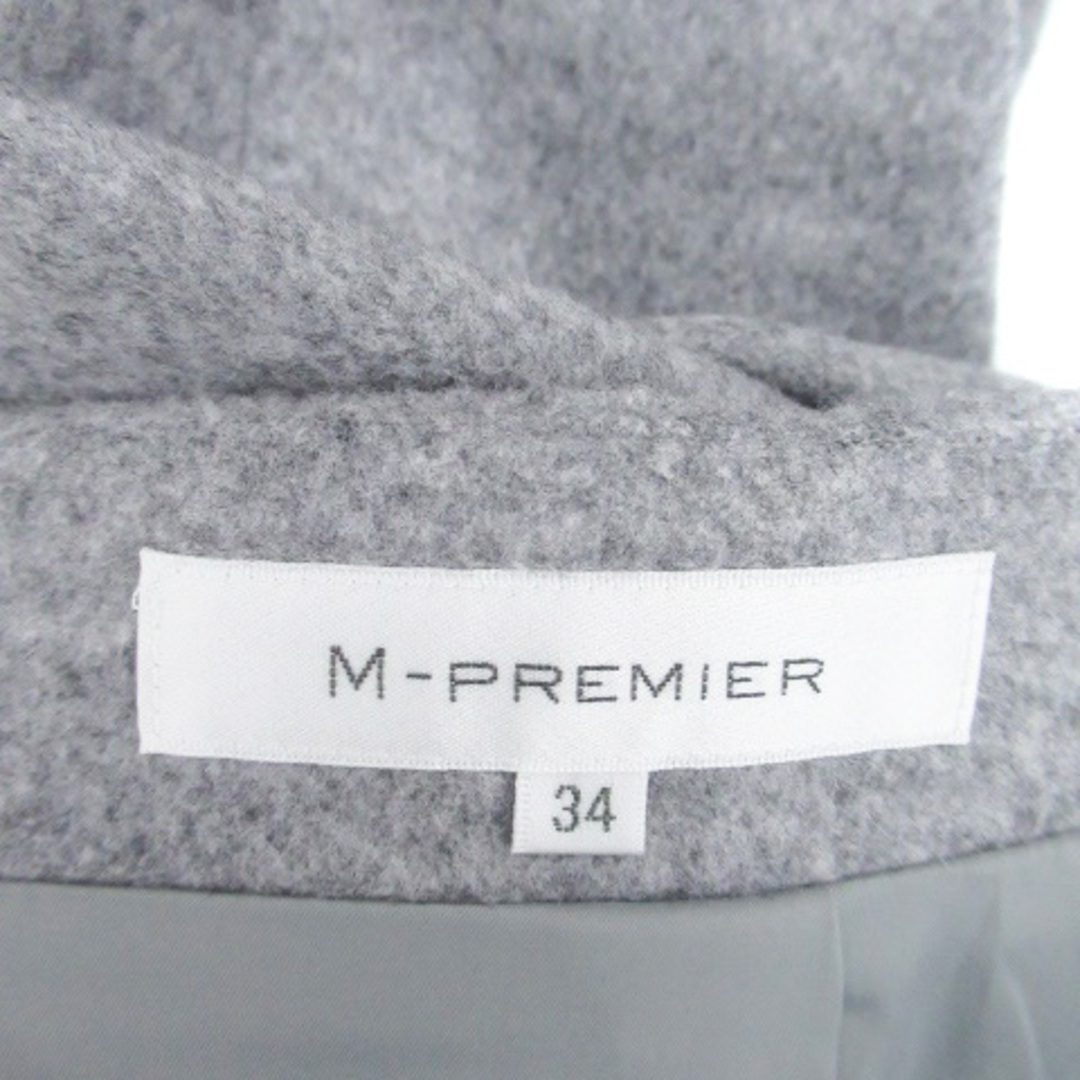 M-premier(エムプルミエ)のエムプルミエ M-Premier フレアスカート ミニ丈 ウール 34 グレー レディースのスカート(ひざ丈スカート)の商品写真