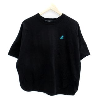 カンゴール(KANGOL)のカンゴール Tシャツ カットソー 半袖 クルーネック ロゴプリント 刺繍 M 黒(Tシャツ/カットソー(半袖/袖なし))