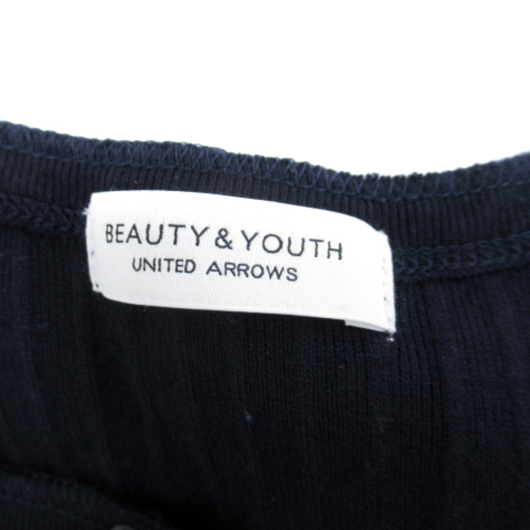 BEAUTY&YOUTH UNITED ARROWS(ビューティアンドユースユナイテッドアローズ)のB&Y ユナイテッドアローズ リブカットソー スリットネック レースアップリボン レディースのトップス(カットソー(長袖/七分))の商品写真