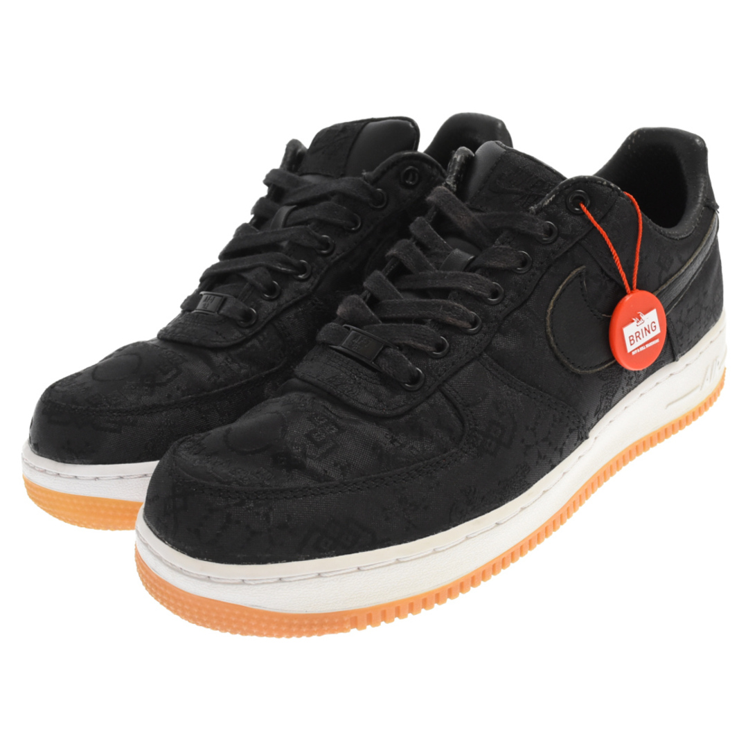 NIKE(ナイキ)のNIKE ナイキ ×CLOT×Fragment design Air For 1 LOW PRM Black Silk×クロット×フラグメントデザイン エアフォース1 ブラックシルク ローカットスニーカー CZ3986-001 メンズの靴/シューズ(スニーカー)の商品写真