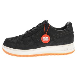 ナイキ(NIKE)のNIKE ナイキ ×CLOT×Fragment design Air For 1 LOW PRM Black Silk×クロット×フラグメントデザイン エアフォース1 ブラックシルク ローカットスニーカー CZ3986-001(スニーカー)