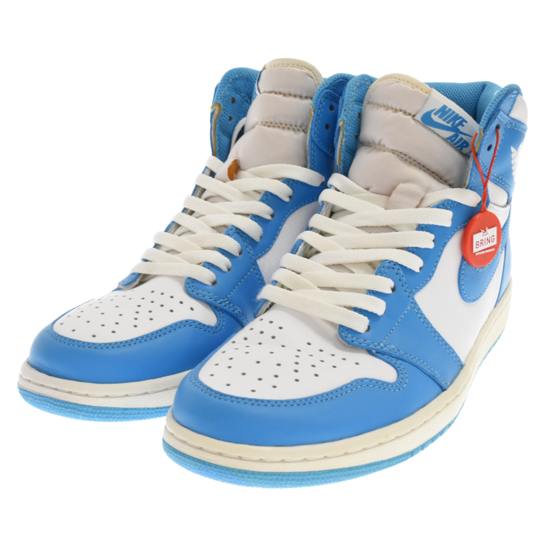 NIKE(ナイキ)のNIKE ナイキ AIR JORDAN 1 RETRO HIGH OG UNC 555088-117 エアジョーダン1 レトロハイ ノースカロライナ ハイカットスニーカー US9.5/27.5cm ホワイト/ブルー メンズの靴/シューズ(スニーカー)の商品写真