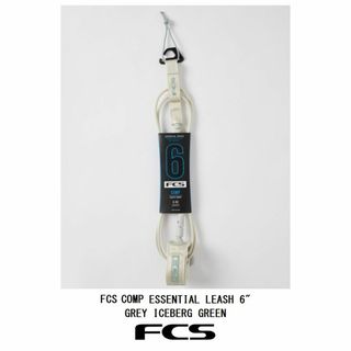 FCS 6FT　COMPETITION ESSENTIAL LEASH・GREY(サーフィン)