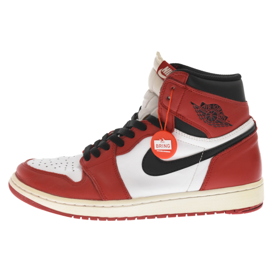 NIKE ナイキ 15年製 AIR JORDAN 1 RETRO HIGH OG CHICAGO エアジョーダン1 レトロ ハイカットスニーカー ホワイト/レッド 55088-101295センチワイズ