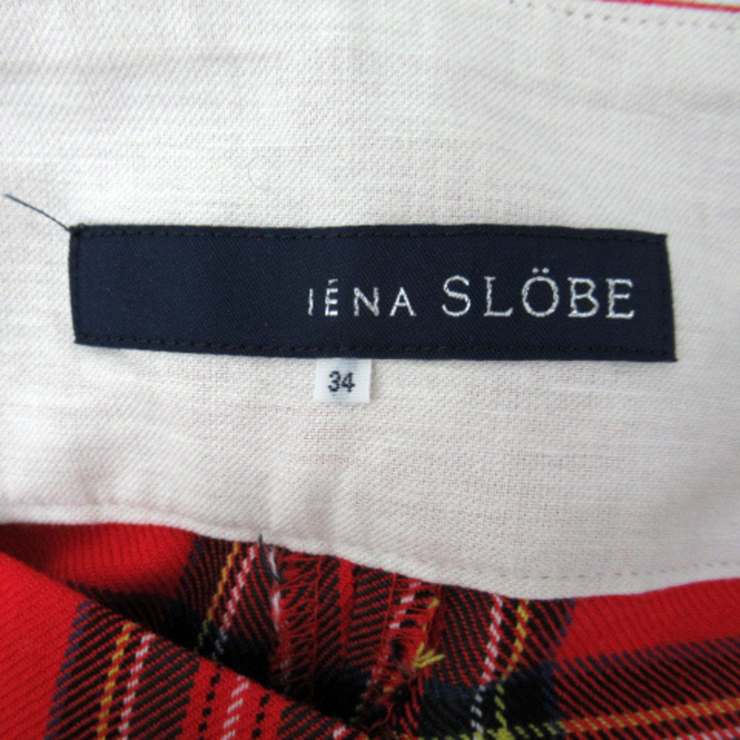 SLOBE IENA(スローブイエナ)のスローブ イエナ キュロットパンツ ショートパンツ チェック柄 34 赤 レディースのパンツ(キュロット)の商品写真