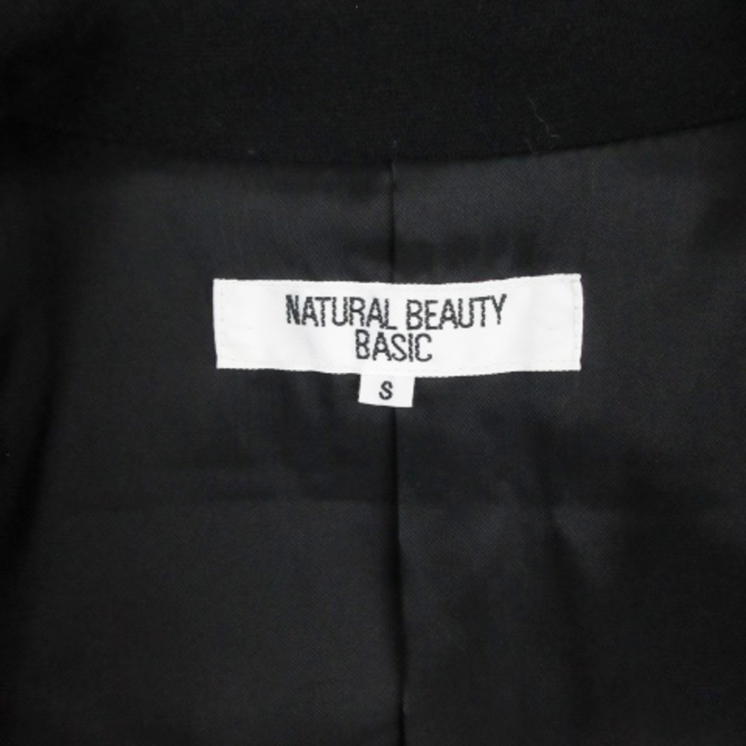 NATURAL BEAUTY BASIC(ナチュラルビューティーベーシック)のナチュラルビューティーベーシック テーラードジャケット ミドル丈 S 黒 レディースのジャケット/アウター(その他)の商品写真