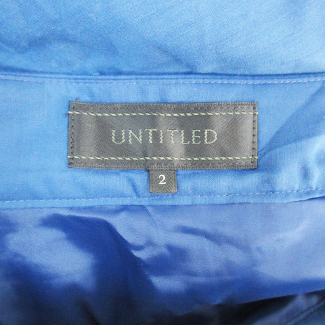UNTITLED(アンタイトル)のアンタイトル フレアスカート ロング丈 リボン付き 2 紺 ネイビー /FF49 レディースのスカート(ロングスカート)の商品写真