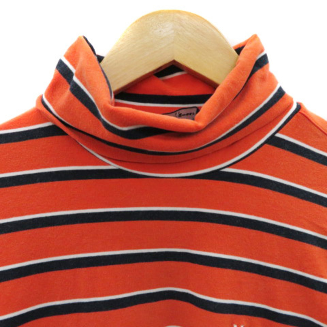 Munsingwear(マンシングウェア)のマンシングウェア ゴルフウェア カットソー 長袖 ボーダー柄 LL オレンジ スポーツ/アウトドアのゴルフ(ウエア)の商品写真